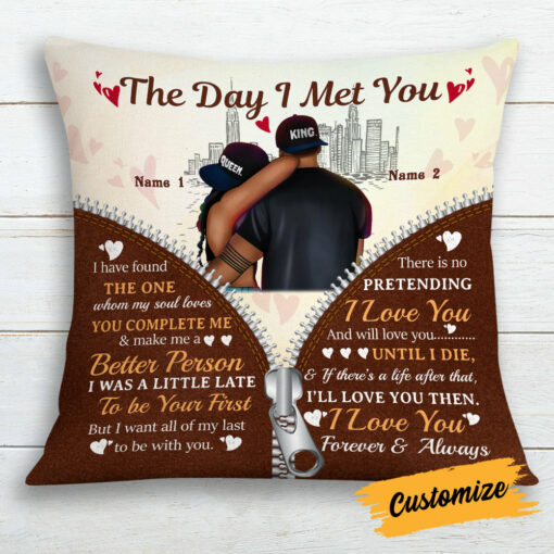 Personalized BWA Couple Pillow