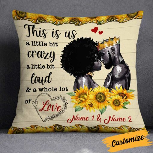 Personalized BWA Couple This Is Us Pillow