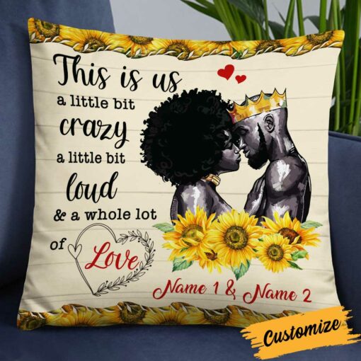 Personalized BWA Couple This Is Us Pillow