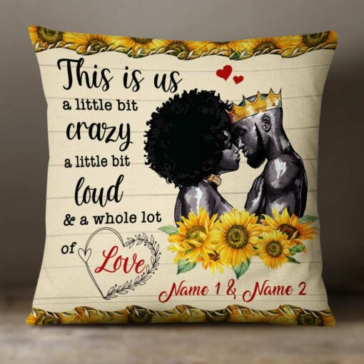 Personalized BWA Couple This Is Us Pillow