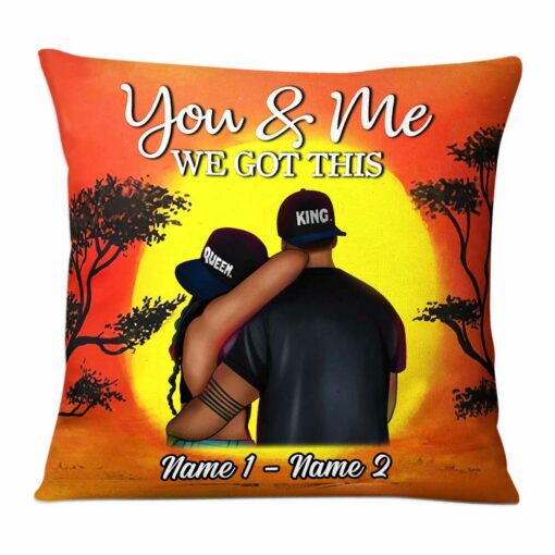 Personalized BWA Couple We Got This Pillow