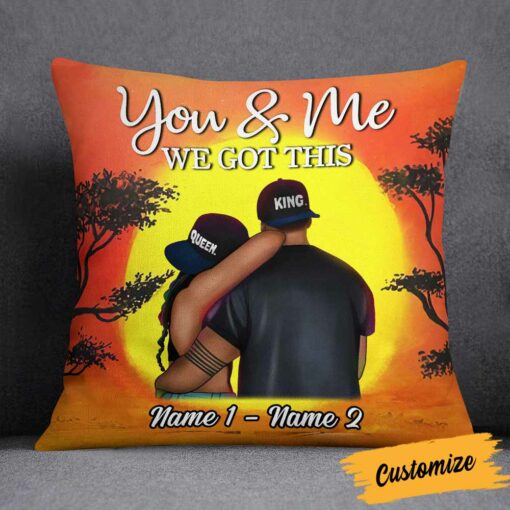 Personalized BWA Couple We Got This Pillow