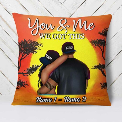 Personalized BWA Couple We Got This Pillow