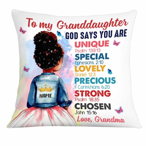 Personalized BWA Daughter Granddaughter Mom Grandma Pillow