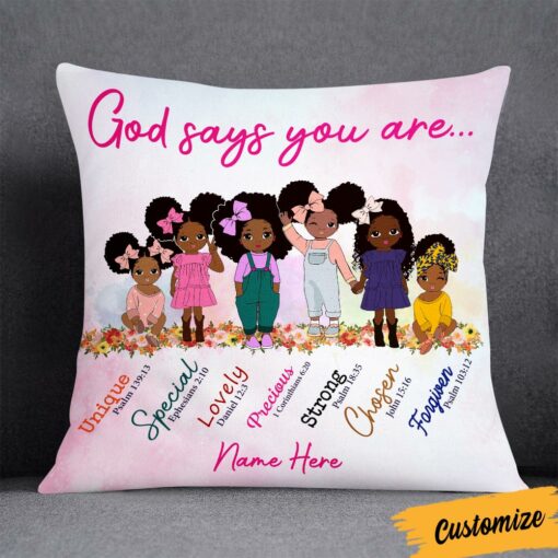 Personalized BWA Daughter Granddaughter Pillow