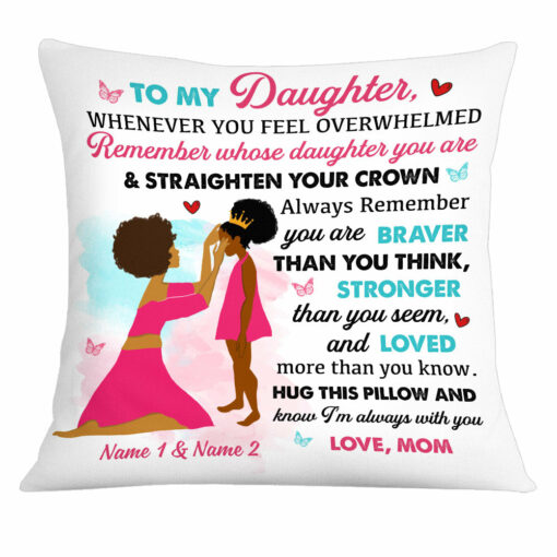 Personalized BWA Daughter Pillow