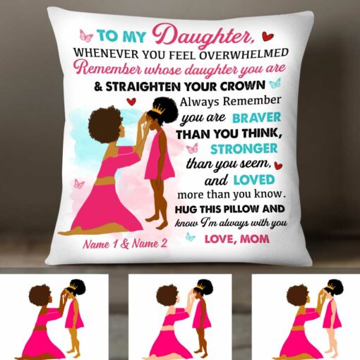 Personalized BWA Daughter Pillow