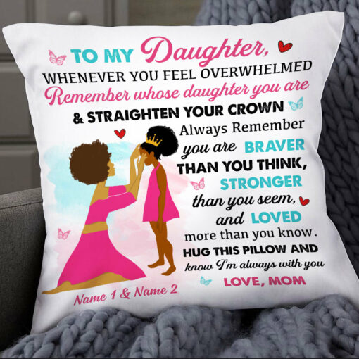 Personalized BWA Daughter Pillow