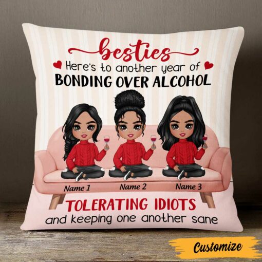 Personalized BWA Friends Bonding Pillow