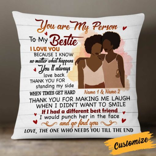 Personalized BWA Friends Pillow