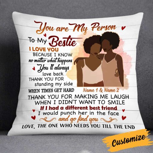 Personalized BWA Friends Pillow