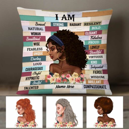 Personalized BWA Girl I Am Pillow