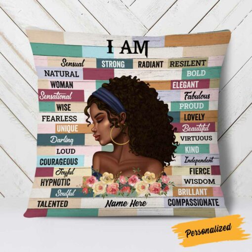 Personalized BWA Girl I Am Pillow