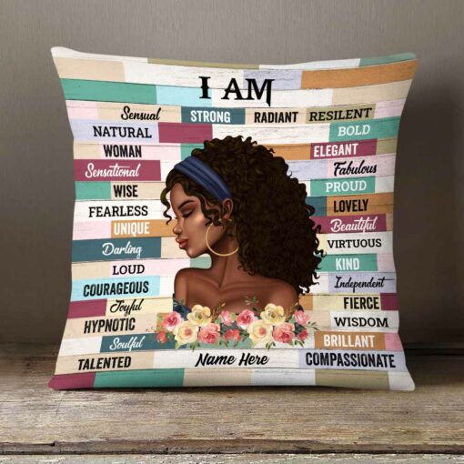 Personalized BWA Girl I Am Pillow