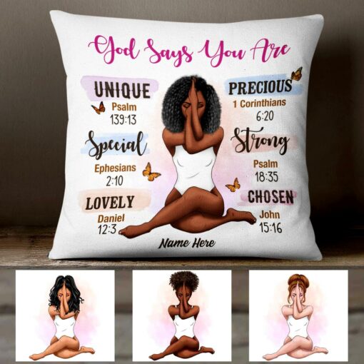 Personalized BWA God Says Pillow