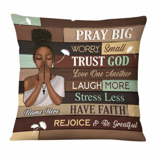 Personalized BWA Pray God Pillow