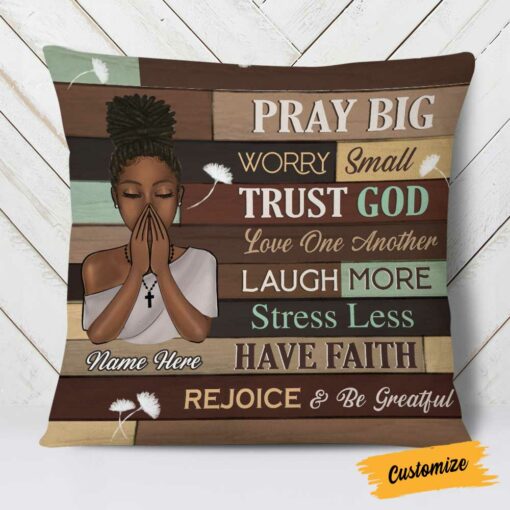 Personalized BWA Pray God Pillow