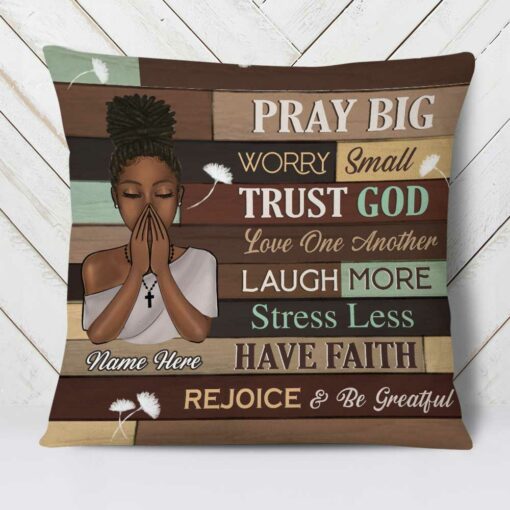 Personalized BWA Pray God Pillow