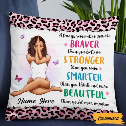 Personalized BWA You Are Beautiful Girl Pillow