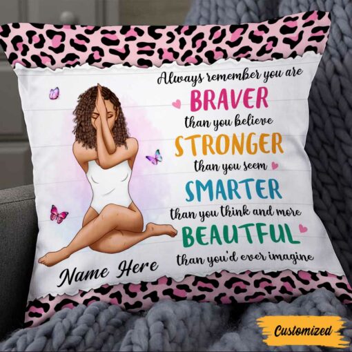 Personalized BWA You Are Beautiful Girl Pillow