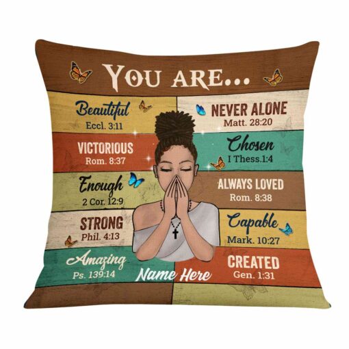 Personalized BWA You Are Beautiful Pillow