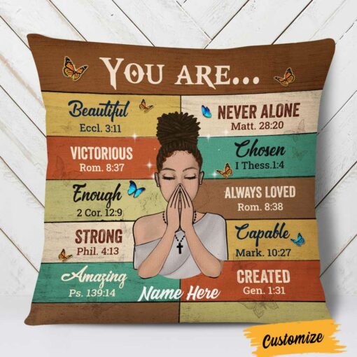 Personalized BWA You Are Beautiful Pillow