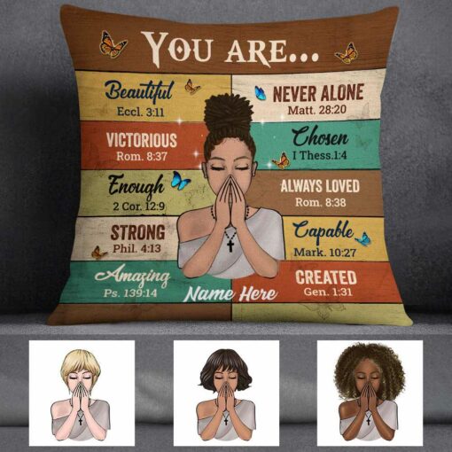 Personalized BWA You Are Beautiful Pillow