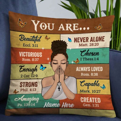 Personalized BWA You Are Beautiful Pillow