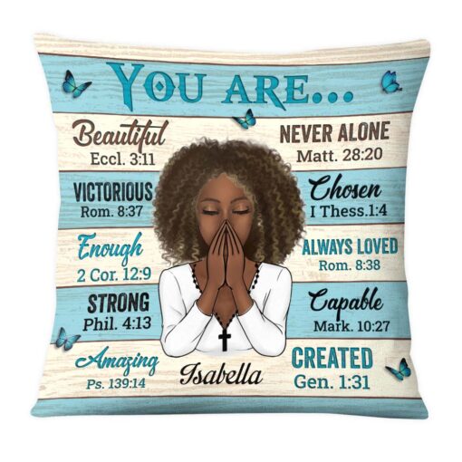 Personalized Bible Verse You Are Pillow