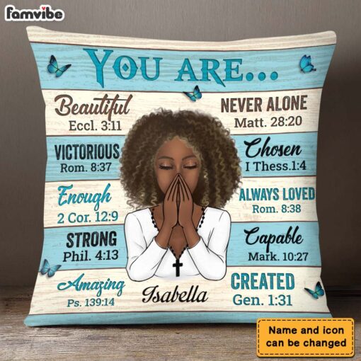 Personalized Bible Verse You Are Pillow