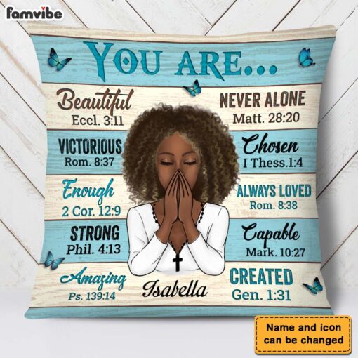 Personalized Bible Verse You Are Pillow