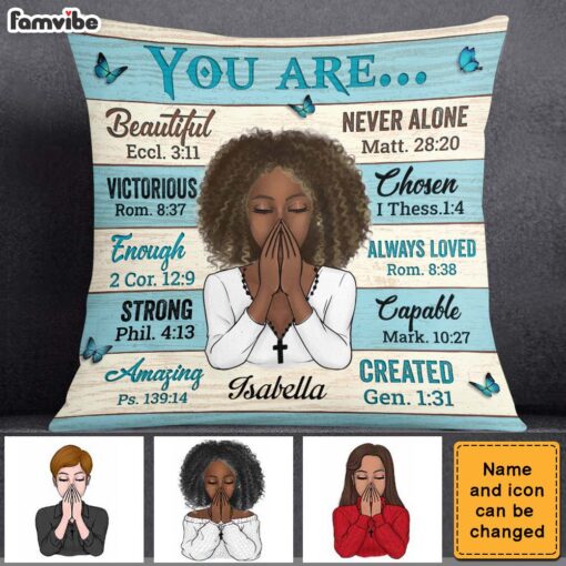 Personalized Bible Verse You Are Pillow