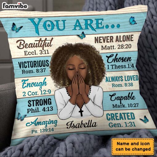 Personalized Bible Verse You Are Pillow