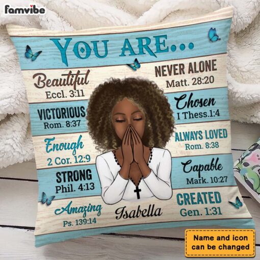 Personalized Bible Verse You Are Pillow