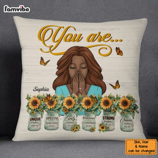 Personalized Bible Verses God Says You Are Pillow