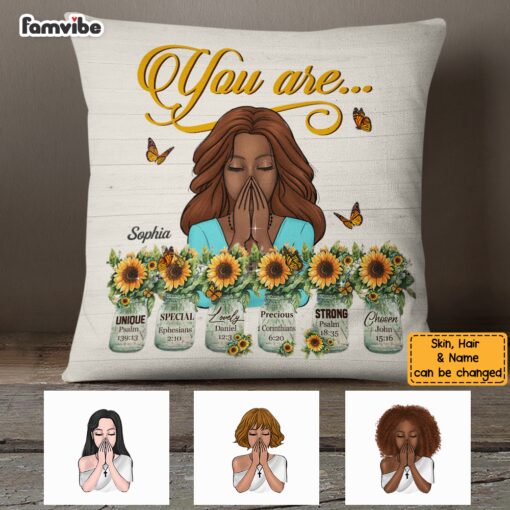 Personalized Bible Verses God Says You Are Pillow