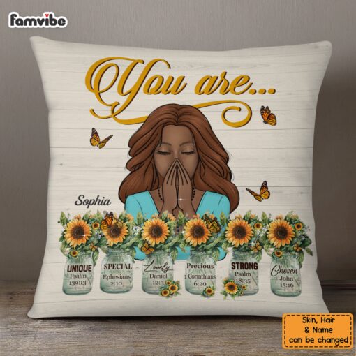 Personalized Bible Verses God Says You Are Pillow