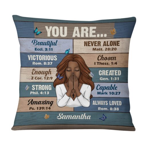 Personalized Bible Verses You Are Pillow