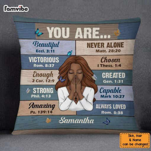 Personalized Bible Verses You Are Pillow