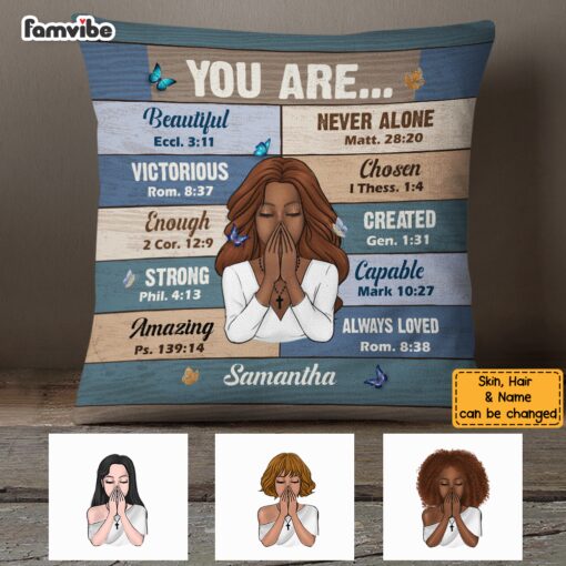 Personalized Bible Verses You Are Pillow