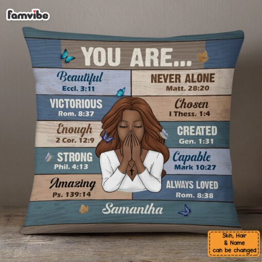 Personalized Bible Verses You Are Pillow