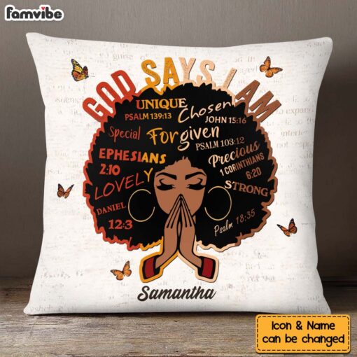 Personalized Birthday Gift For Daughter God Says I Am Unique Pillow