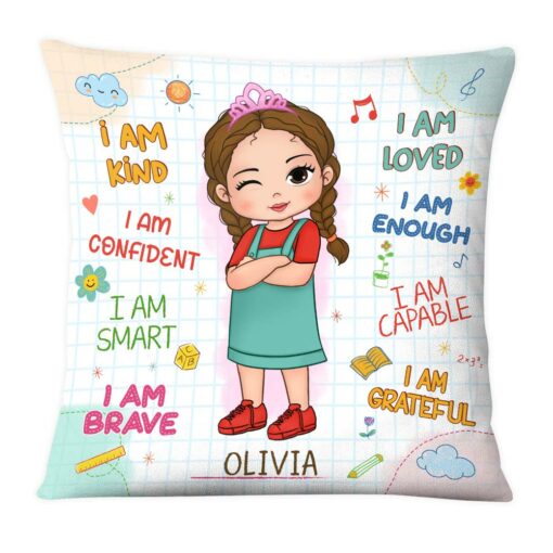 Personalized Birthday Gifts For Granddaughter Back To School Affirmation Pillow