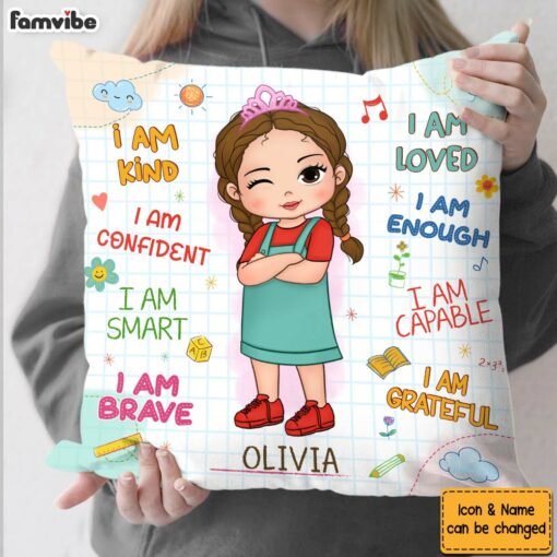 Personalized Birthday Gifts For Granddaughter Back To School Affirmation Pillow