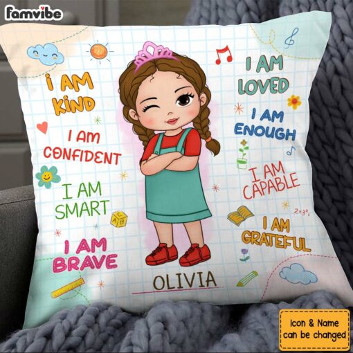 Personalized Birthday Gifts For Granddaughter Back To School Affirmation Pillow