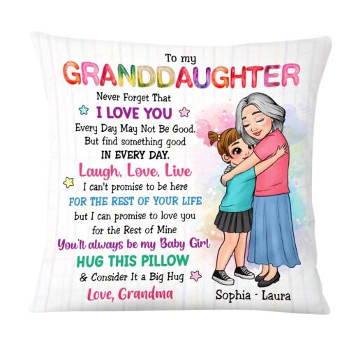 Personalized Birthday Gifts For Granddaughter Live Love Laugh Pillow