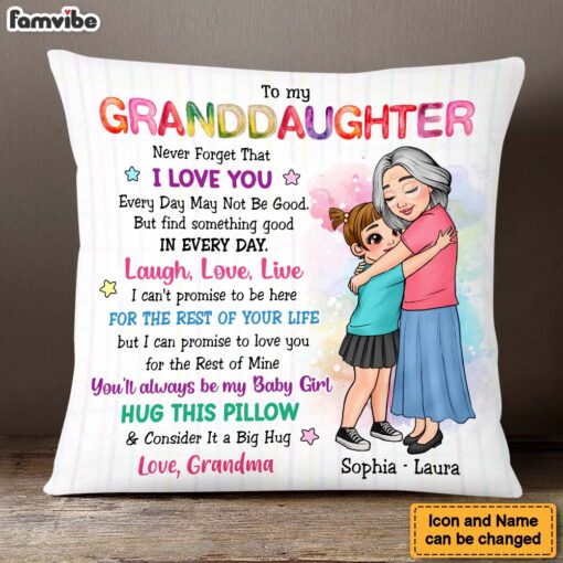 Personalized Birthday Gifts For Granddaughter Live Love Laugh Pillow