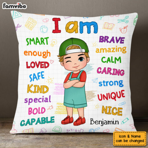 Personalized Birthday Gifts For Grandson I Am Amazing Back To School Affirmation Pillow