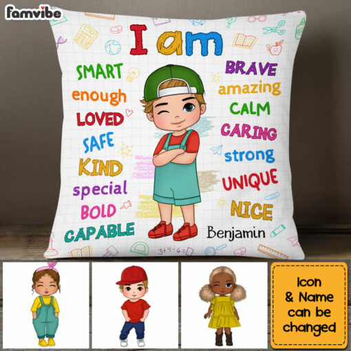 Personalized Birthday Gifts For Grandson I Am Amazing Back To School Affirmation Pillow