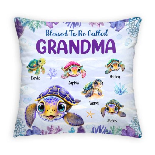 Personalized Blessed To Be Called Grandma Pillow